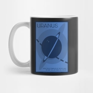 Art Deco Space Travel Poster - Uranus Mug